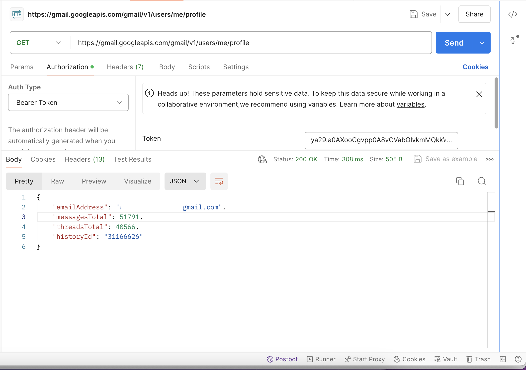 How to connect with Gmail API